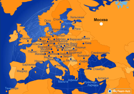 aeroflot_europe_map